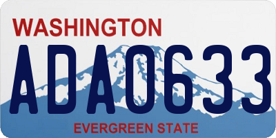WA license plate ADA0633