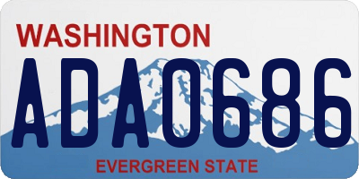 WA license plate ADA0686
