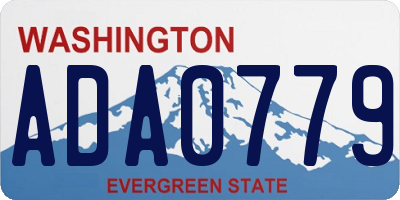 WA license plate ADA0779