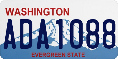 WA license plate ADA1088