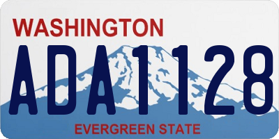 WA license plate ADA1128