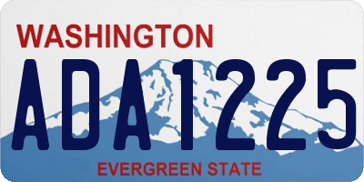 WA license plate ADA1225