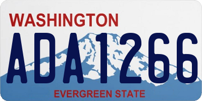WA license plate ADA1266