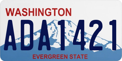 WA license plate ADA1421