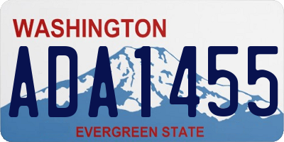 WA license plate ADA1455