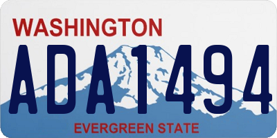 WA license plate ADA1494