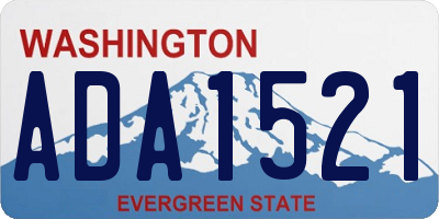 WA license plate ADA1521