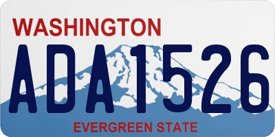 WA license plate ADA1526