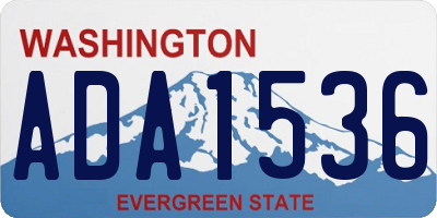 WA license plate ADA1536