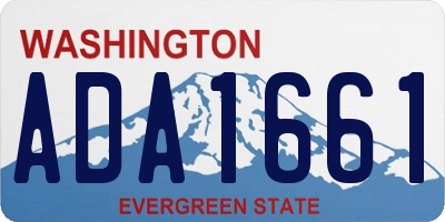 WA license plate ADA1661