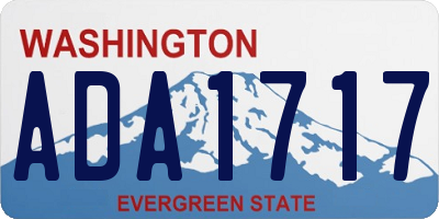 WA license plate ADA1717