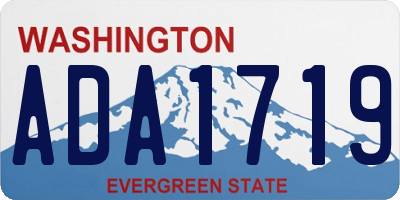 WA license plate ADA1719