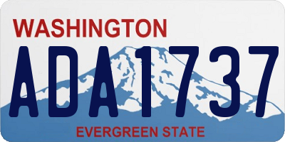 WA license plate ADA1737