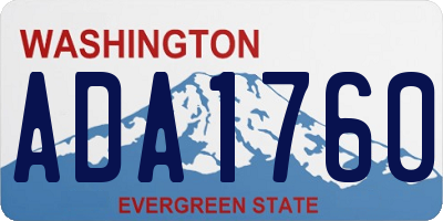 WA license plate ADA1760