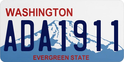 WA license plate ADA1911