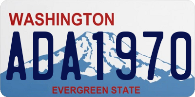 WA license plate ADA1970