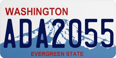 WA license plate ADA2055