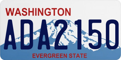 WA license plate ADA2150