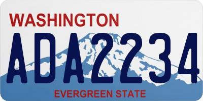 WA license plate ADA2234