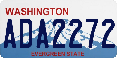 WA license plate ADA2272
