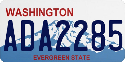 WA license plate ADA2285