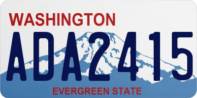WA license plate ADA2415
