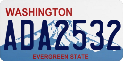 WA license plate ADA2532