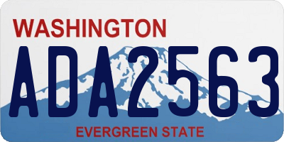 WA license plate ADA2563