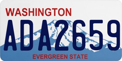 WA license plate ADA2659