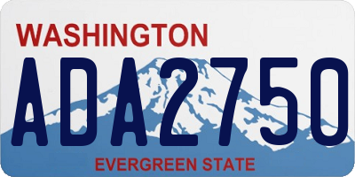 WA license plate ADA2750