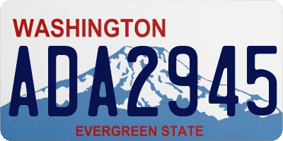 WA license plate ADA2945