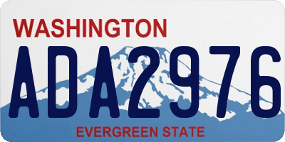 WA license plate ADA2976