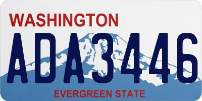 WA license plate ADA3446