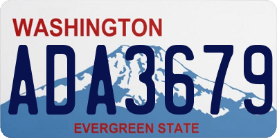 WA license plate ADA3679