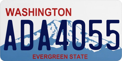 WA license plate ADA4055