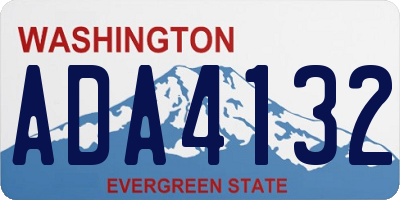WA license plate ADA4132