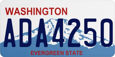 WA license plate ADA4250