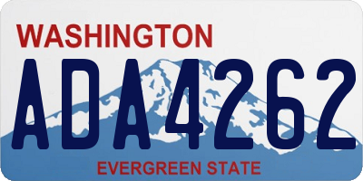 WA license plate ADA4262