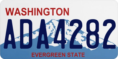 WA license plate ADA4282
