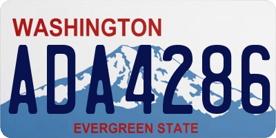 WA license plate ADA4286