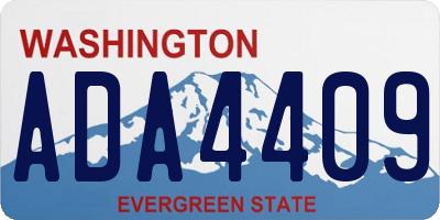 WA license plate ADA4409