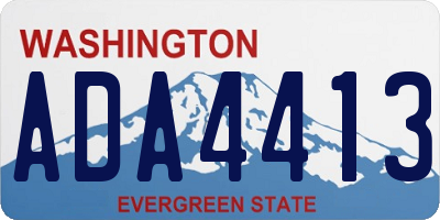 WA license plate ADA4413