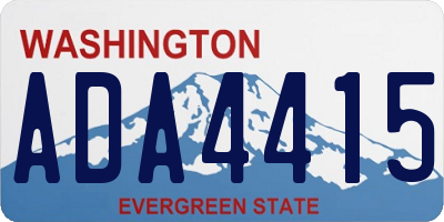 WA license plate ADA4415