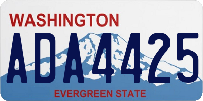 WA license plate ADA4425