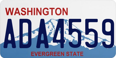 WA license plate ADA4559