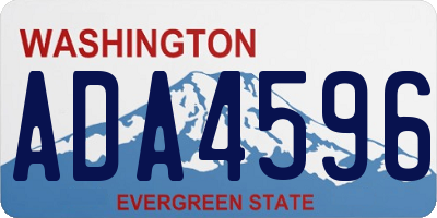 WA license plate ADA4596