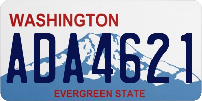 WA license plate ADA4621
