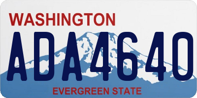 WA license plate ADA4640