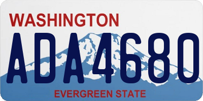 WA license plate ADA4680