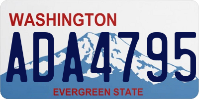 WA license plate ADA4795